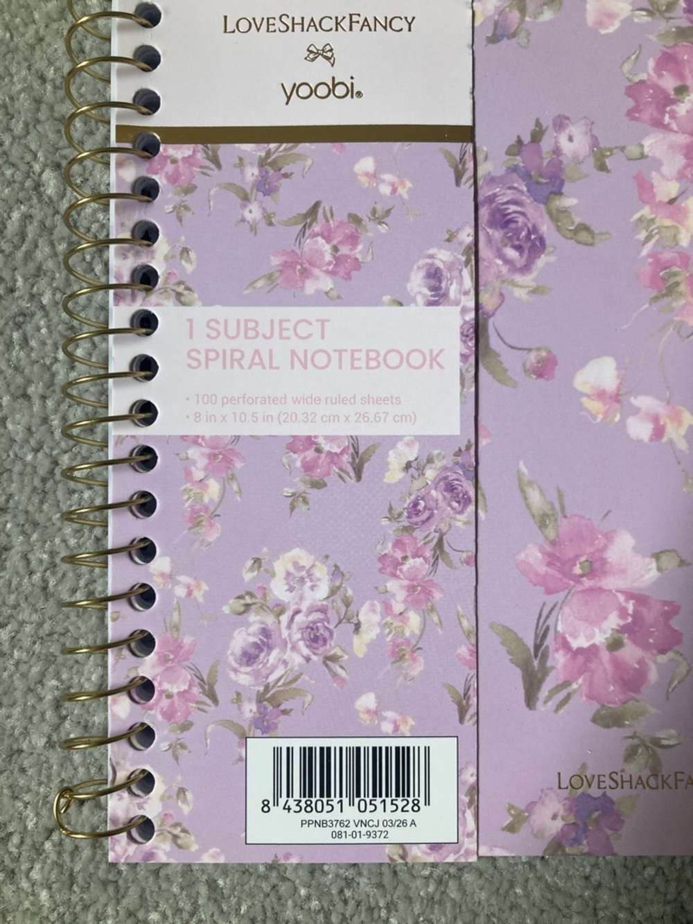 IN-HAND | LoveShackFancy x Target Yoobi Set of 3 Spiral Bound Notebooks - Picture 4 of 4
